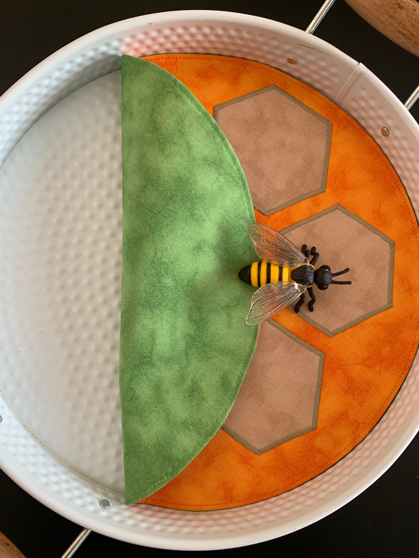 Bee Honeycomb Play Mat - IN STOCK -  Light Green Reverse