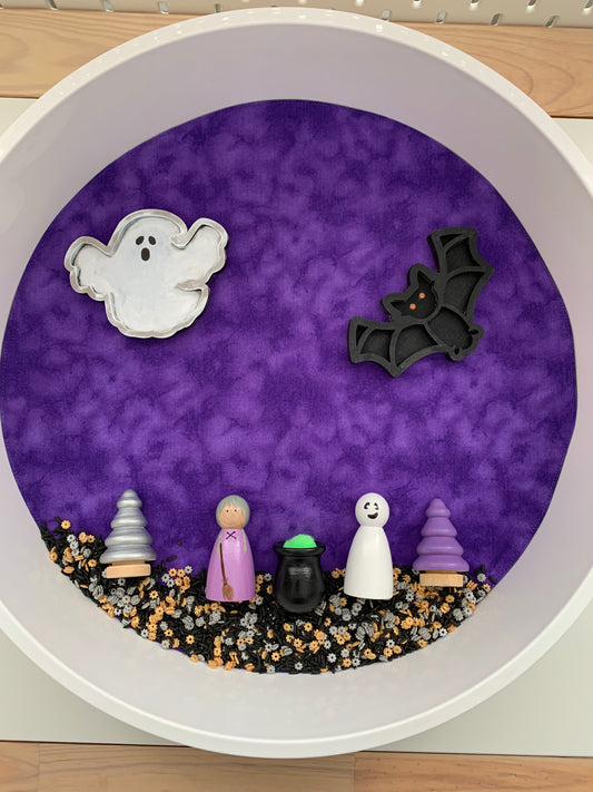 Circular Play Mat - Purple & Black - MADE TO ORDER - Reversible Play Mat