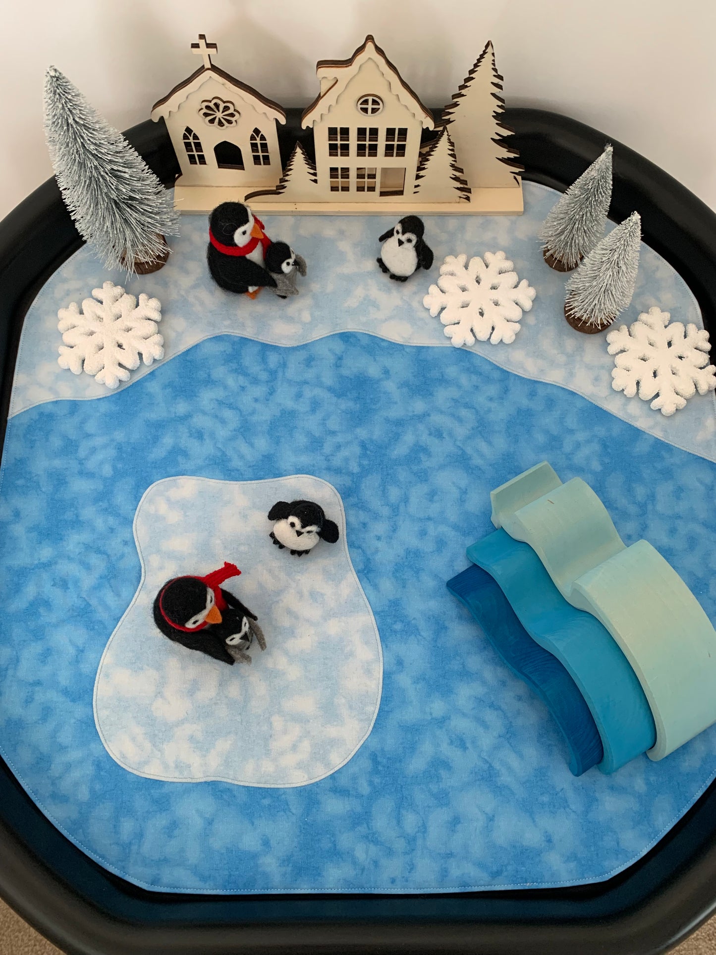 Polar Tuff Tray Play Mat - MADE TO ORDER - Navy Reverse
