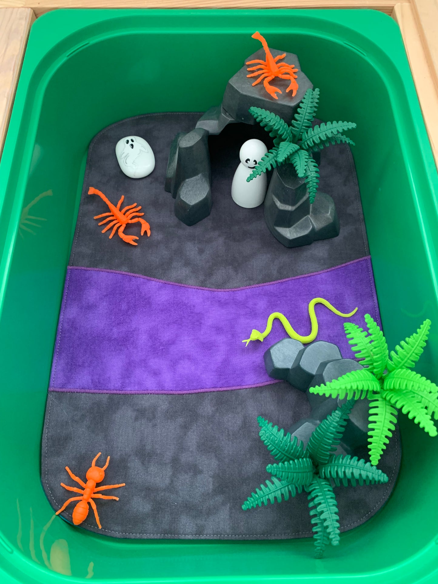 River Tray Play Mat - MADE TO ORDER - Jade reverse