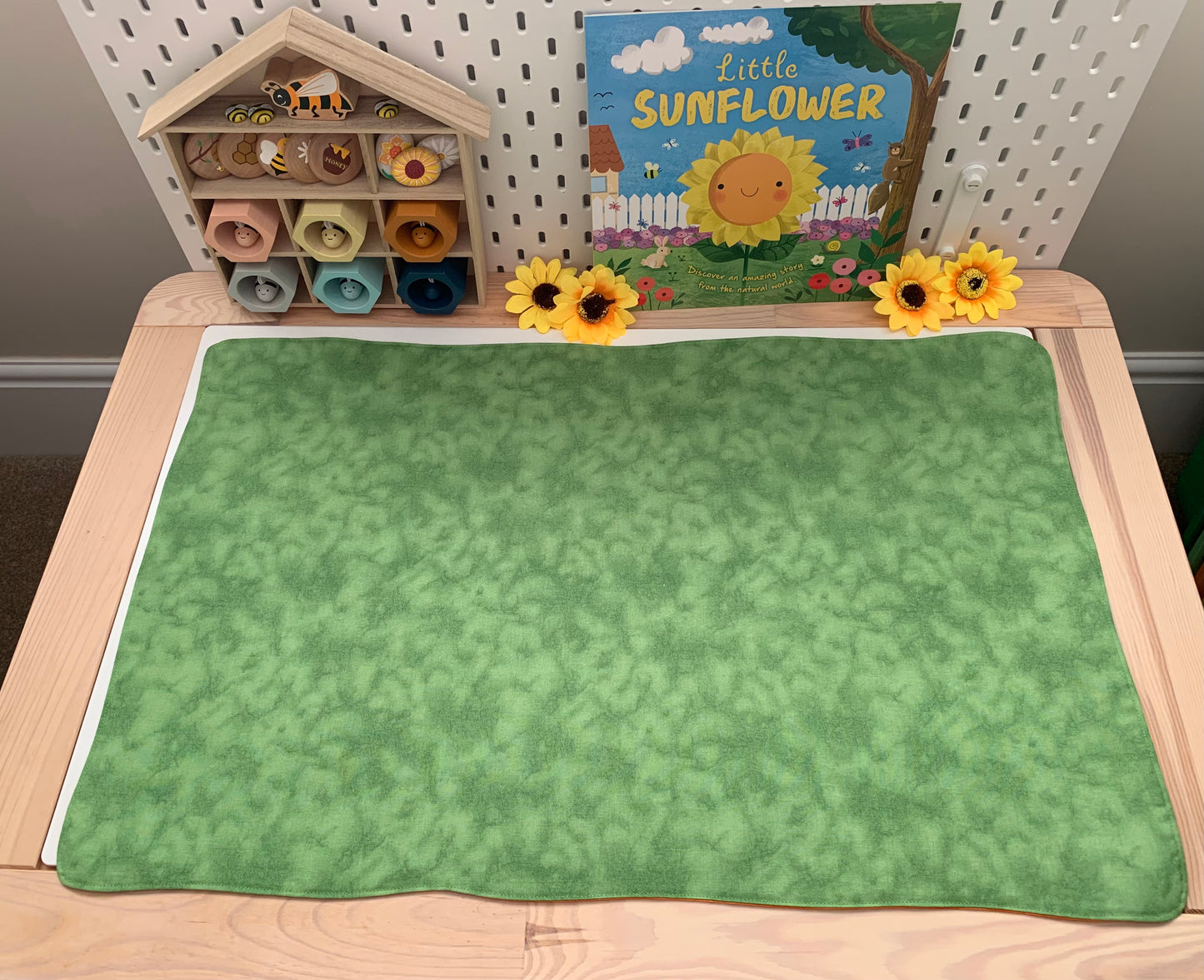 Extra Large Gold & Light Green Play Mat - IN STOCK