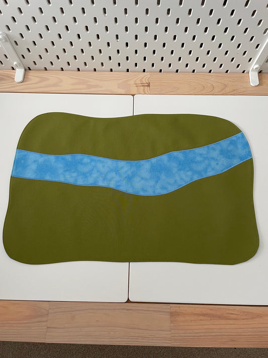 River Play Mat - Mid Blue reverse - Ready to post