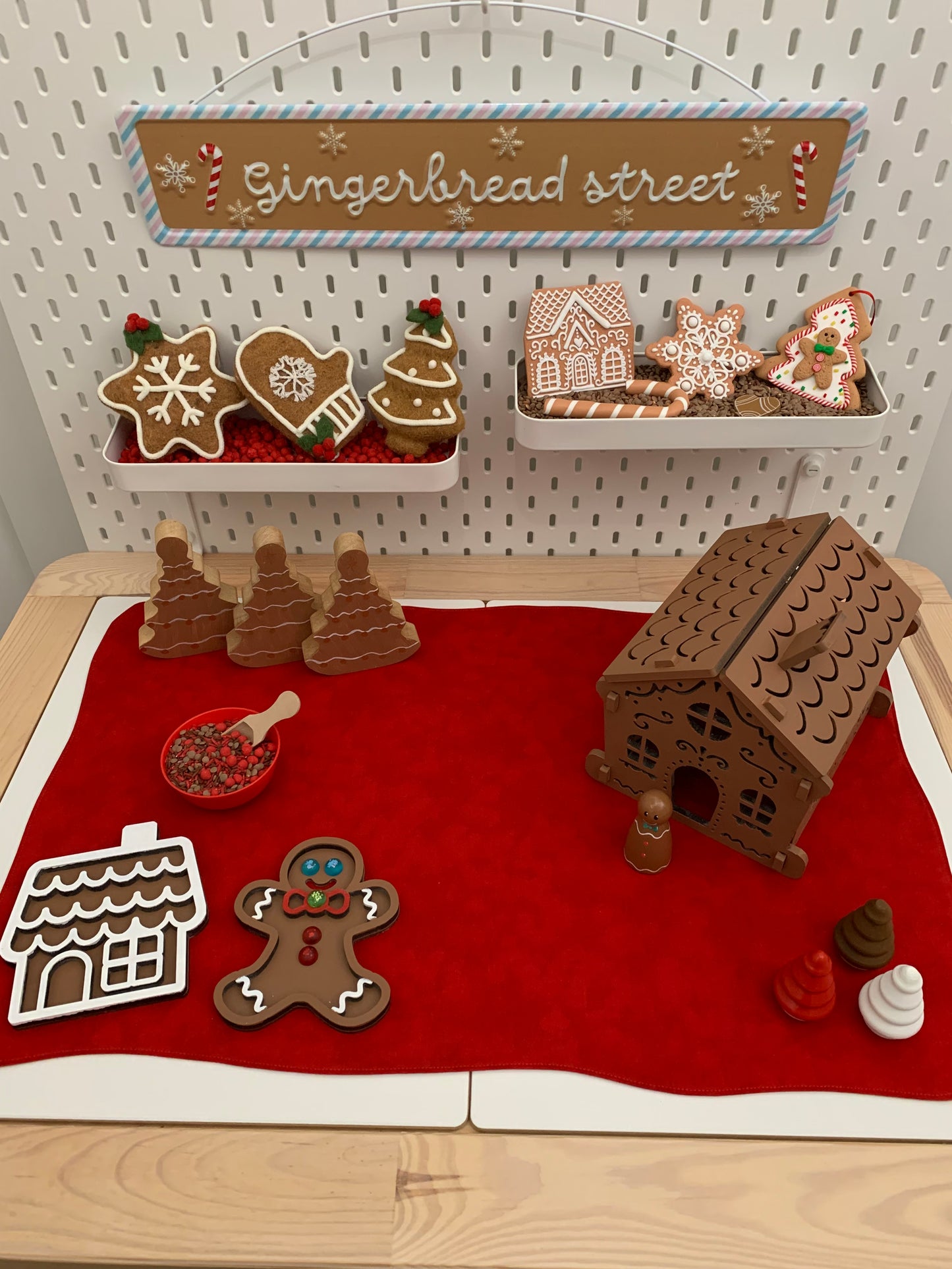 Extra Large Red & Sand Play Mat - MADE TO ORDER