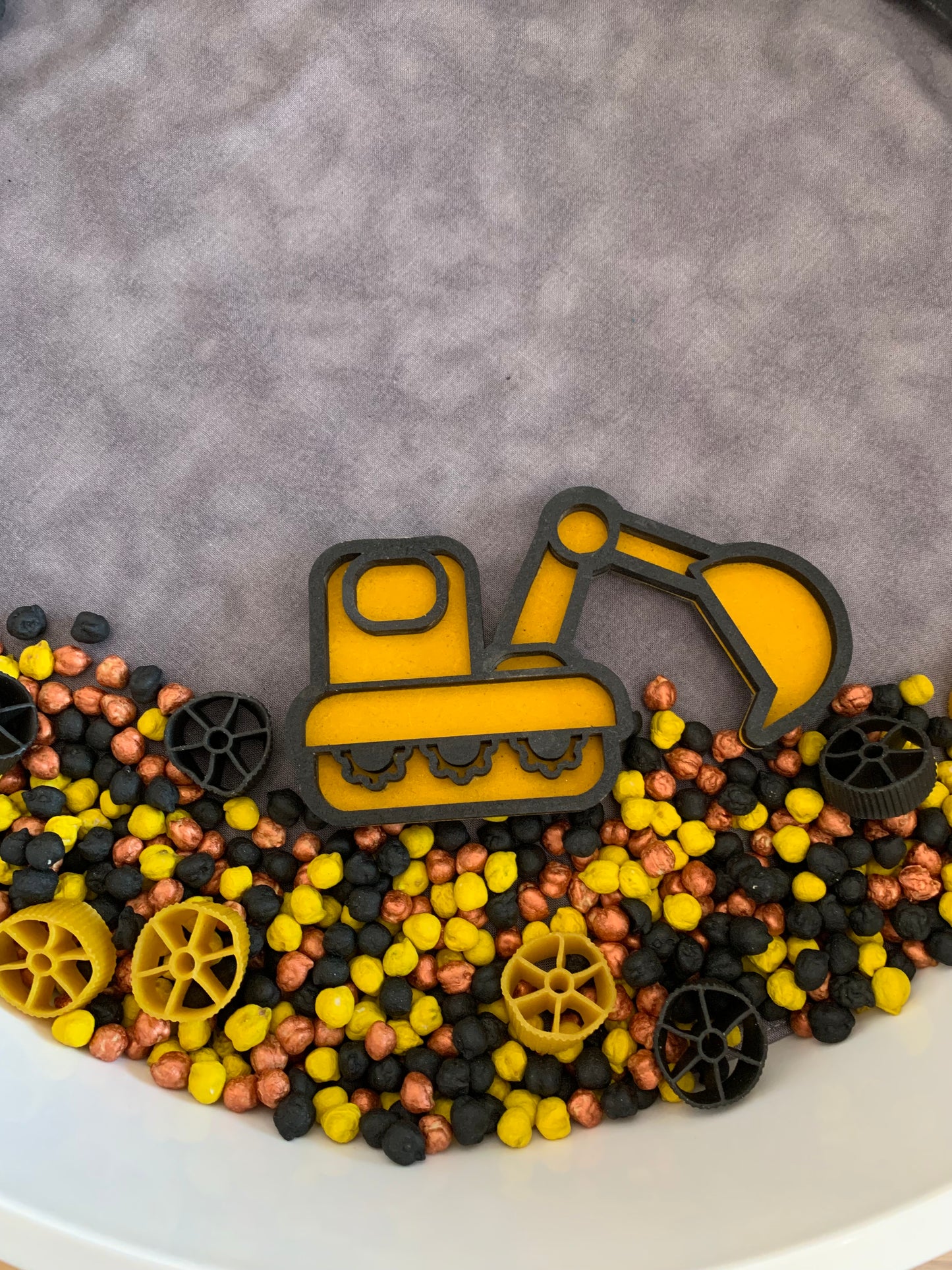 Grass & Earth - IN STOCK - Circular Play Mat - Grey Reverse