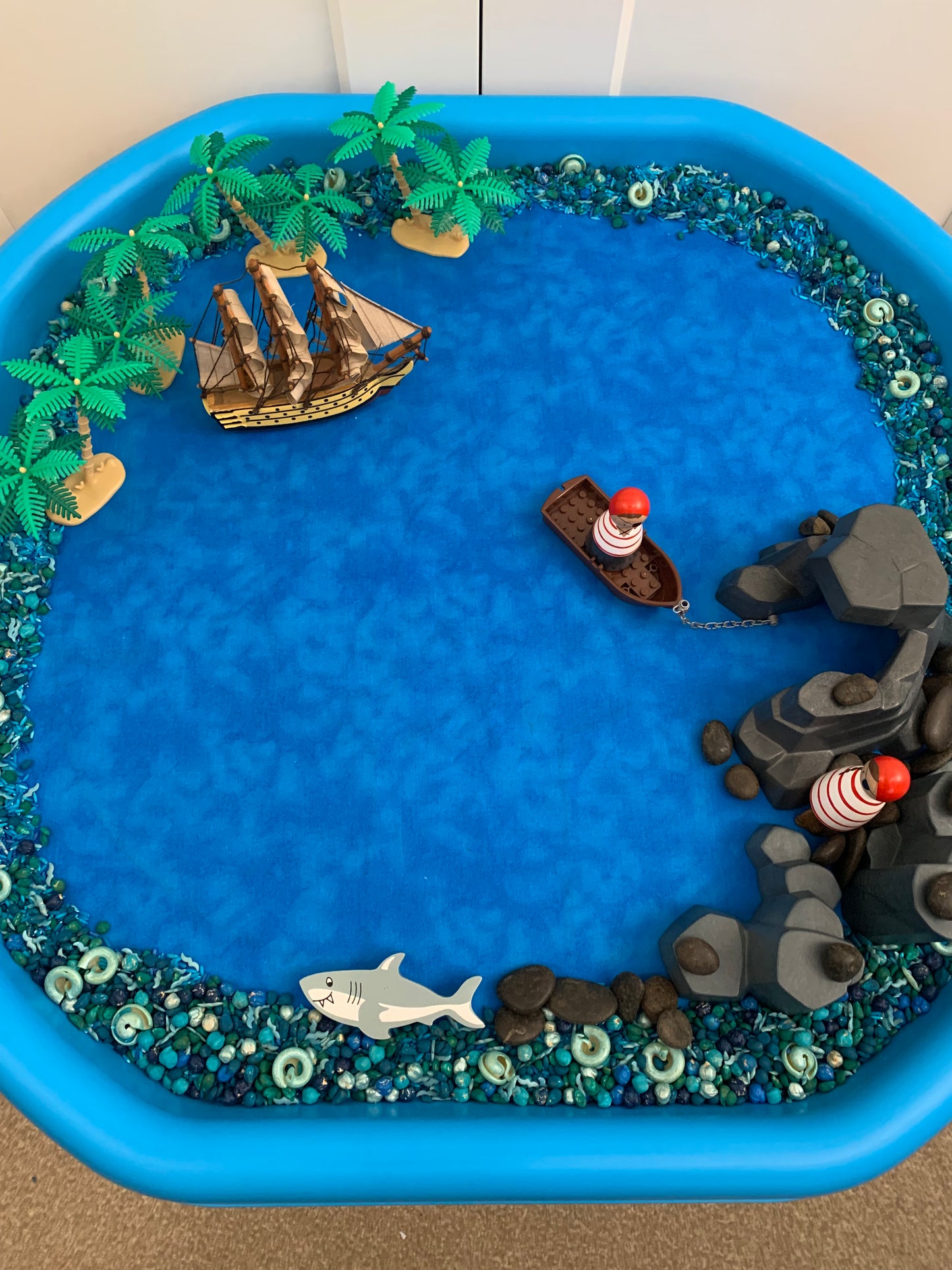 Terrains Tuff Tray Play Mat - IN STOCK - Deep Blue Reverse
