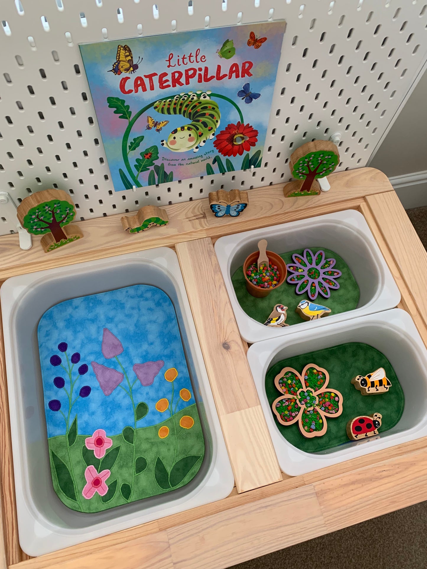 Flowers Play Mat - IN STOCK - Dark Green Reverse