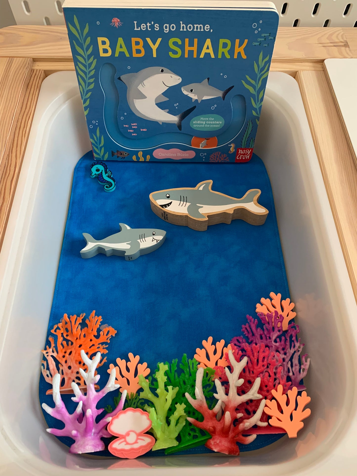 Lake Play Mat - MADE TO ORDER -  Deep Blue reverse