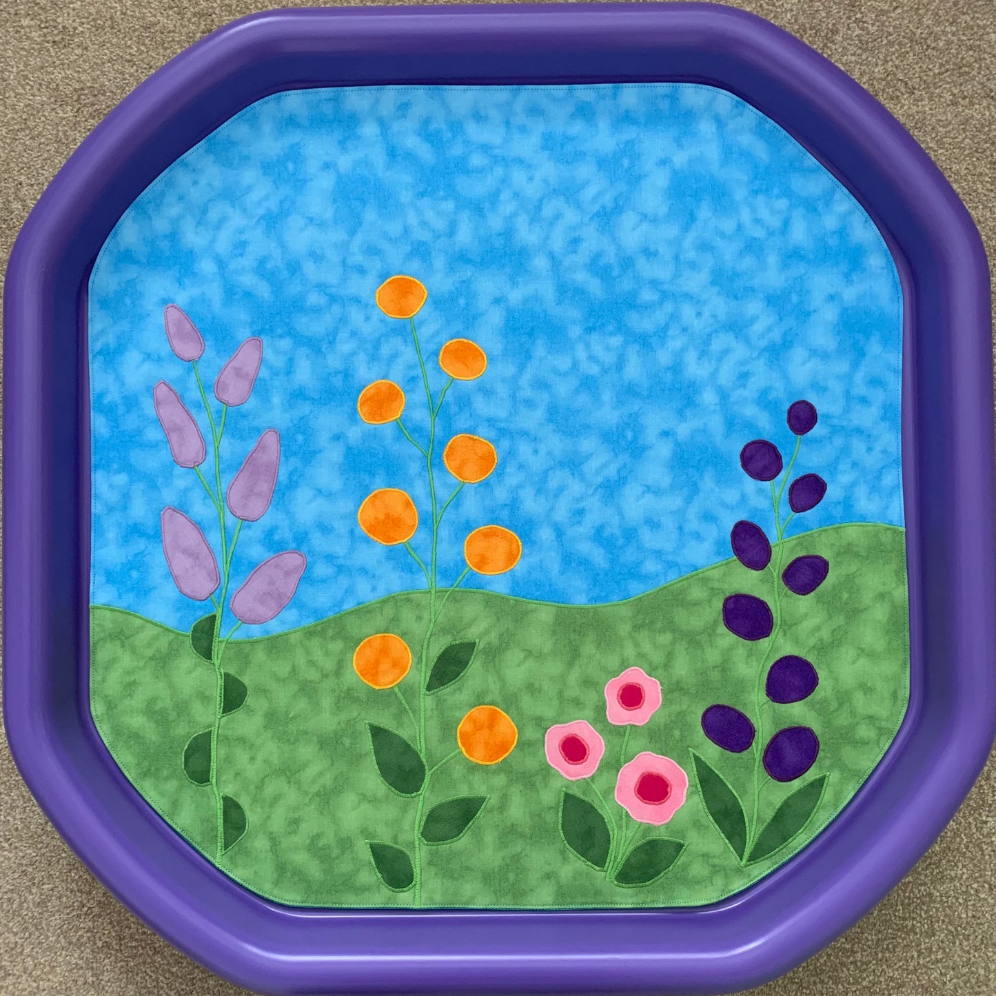 Flower Tuff Tray - Jade Reverse