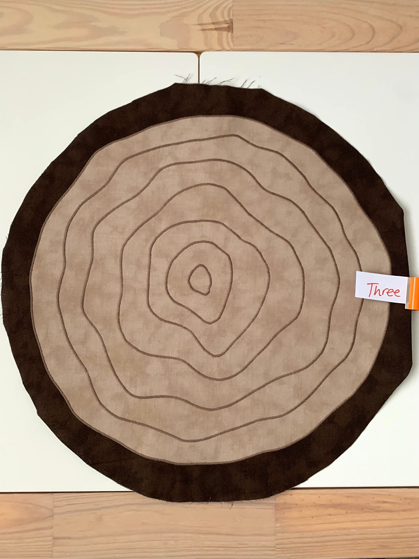 Log Slice Playmat - Unfinished Reverse - Specific Reverse Colour choices possible or will be Dark Green Reverse
