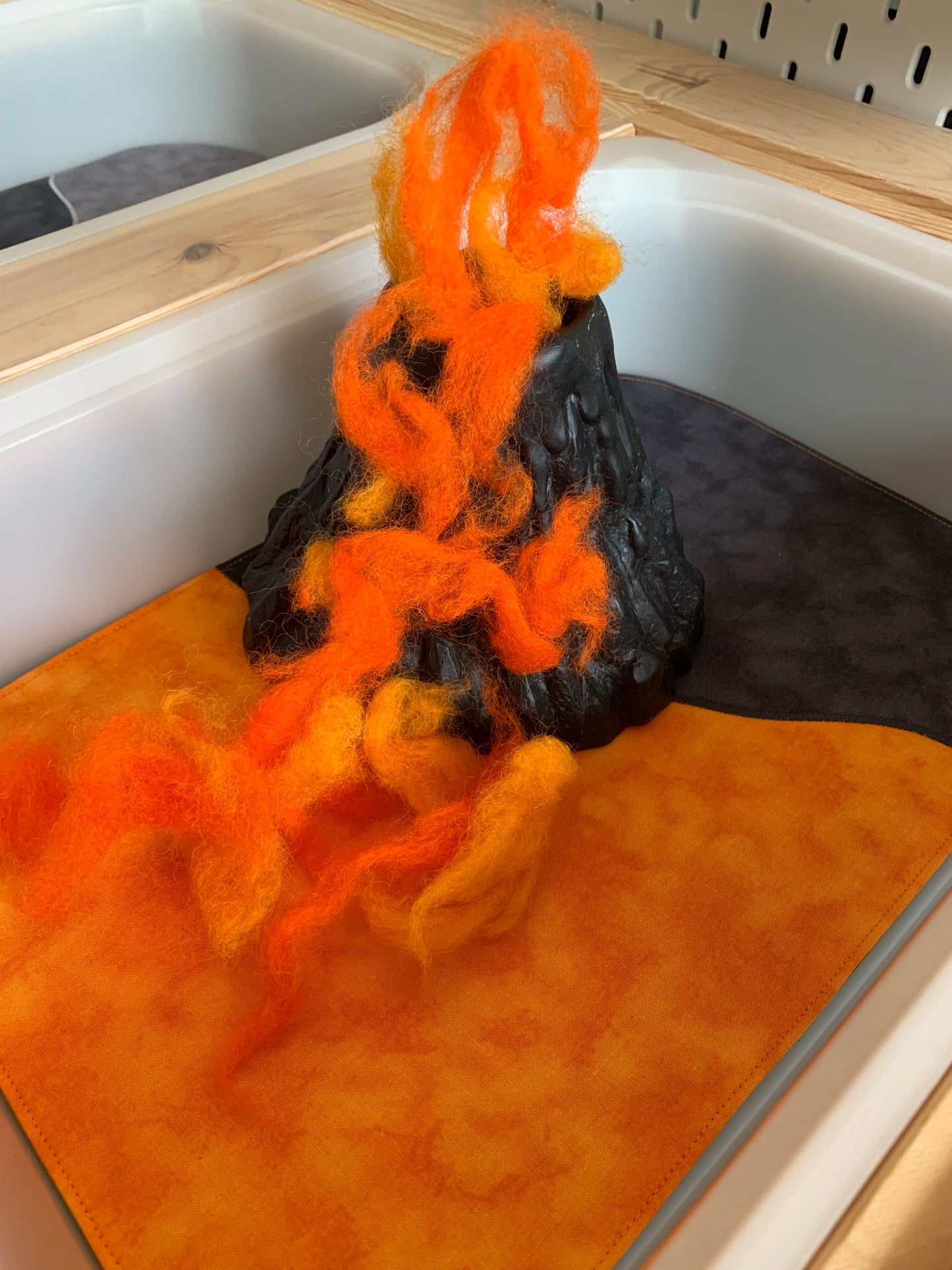 Sun/Lava Play Mat - MADE TO ORDER - Black Reverse