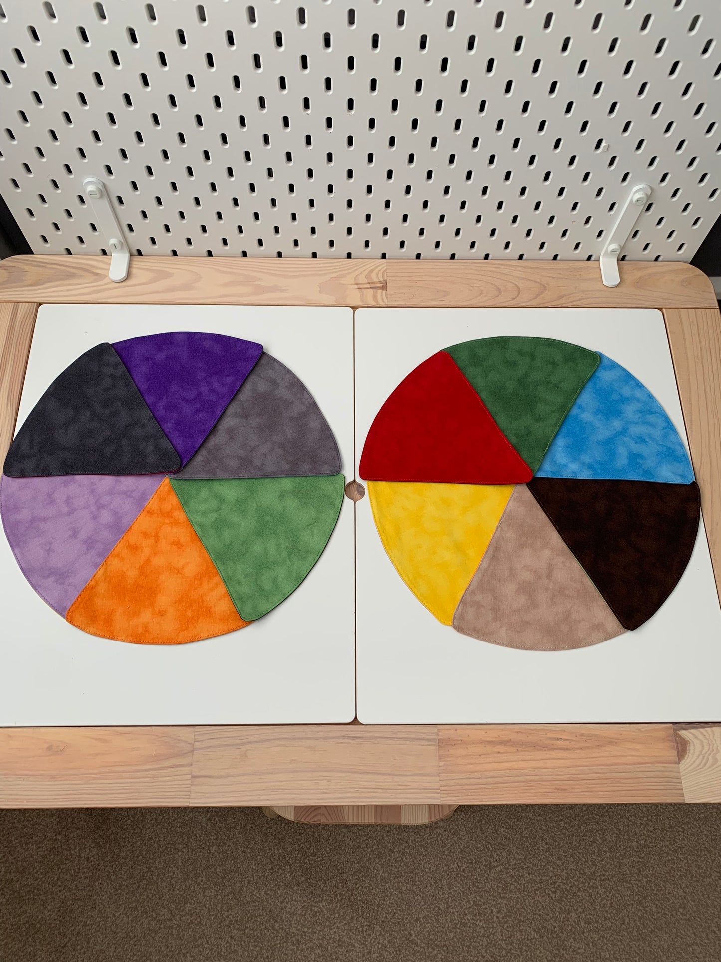 Tray Insert Play Mats - MADE TO ORDER - Reversible Colours- Autumn/Halloween/Rainbow Edition