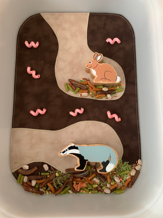 Underground Play Mat - MADE TO ORDER -  Navy Reverse