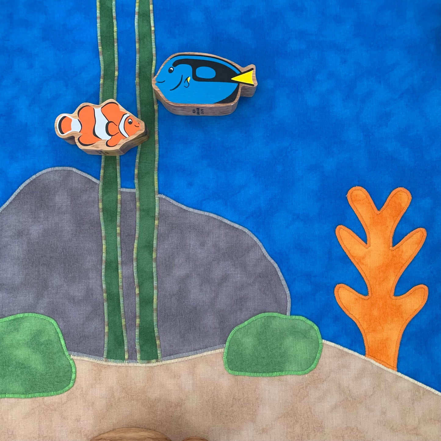 Under the Sea Tuff Tray Play Mat - IN STOCK - Grey Reverse