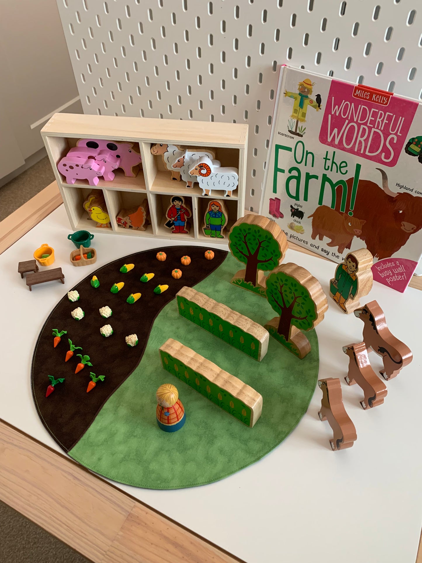 Grass & Earth - IN STOCK - Circular Play Mat - Grey Reverse