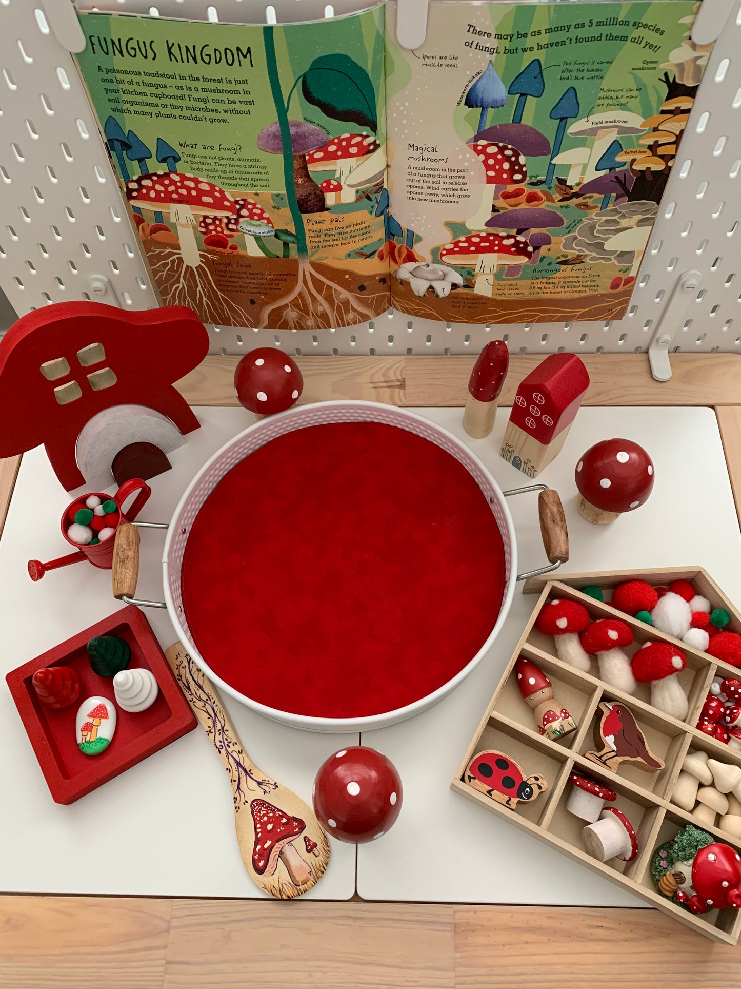 Red & Purple Circular Play Mat - MADE TO ORDER - Reversible Play Mat