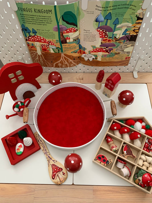 Red & Purple Circular Play Mat - MADE TO ORDER - Reversible Play Mat