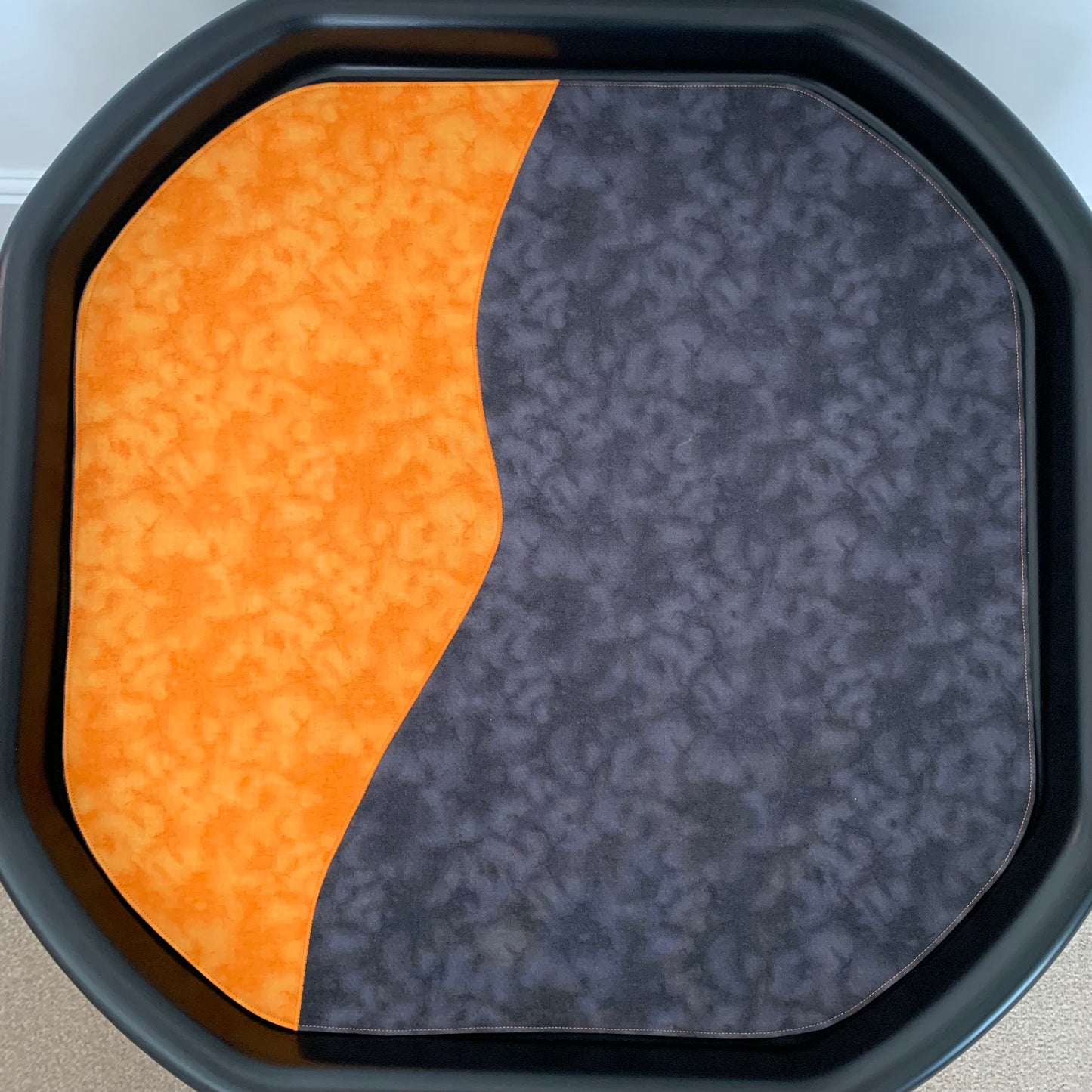 Lava/Sun Tuff Tray Play Mat - MADE TO ORDER - Black Reverse
