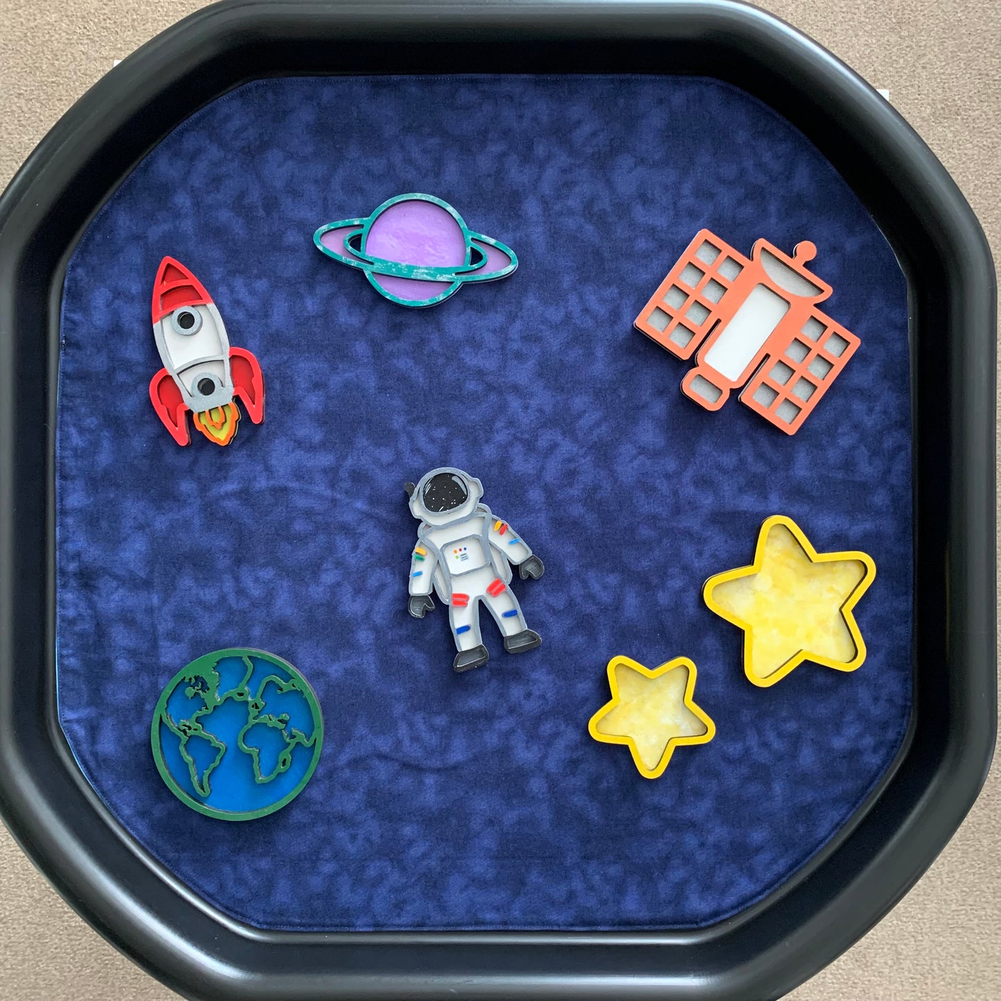 Polar Tuff Tray Play Mat - MADE TO ORDER - Navy Reverse