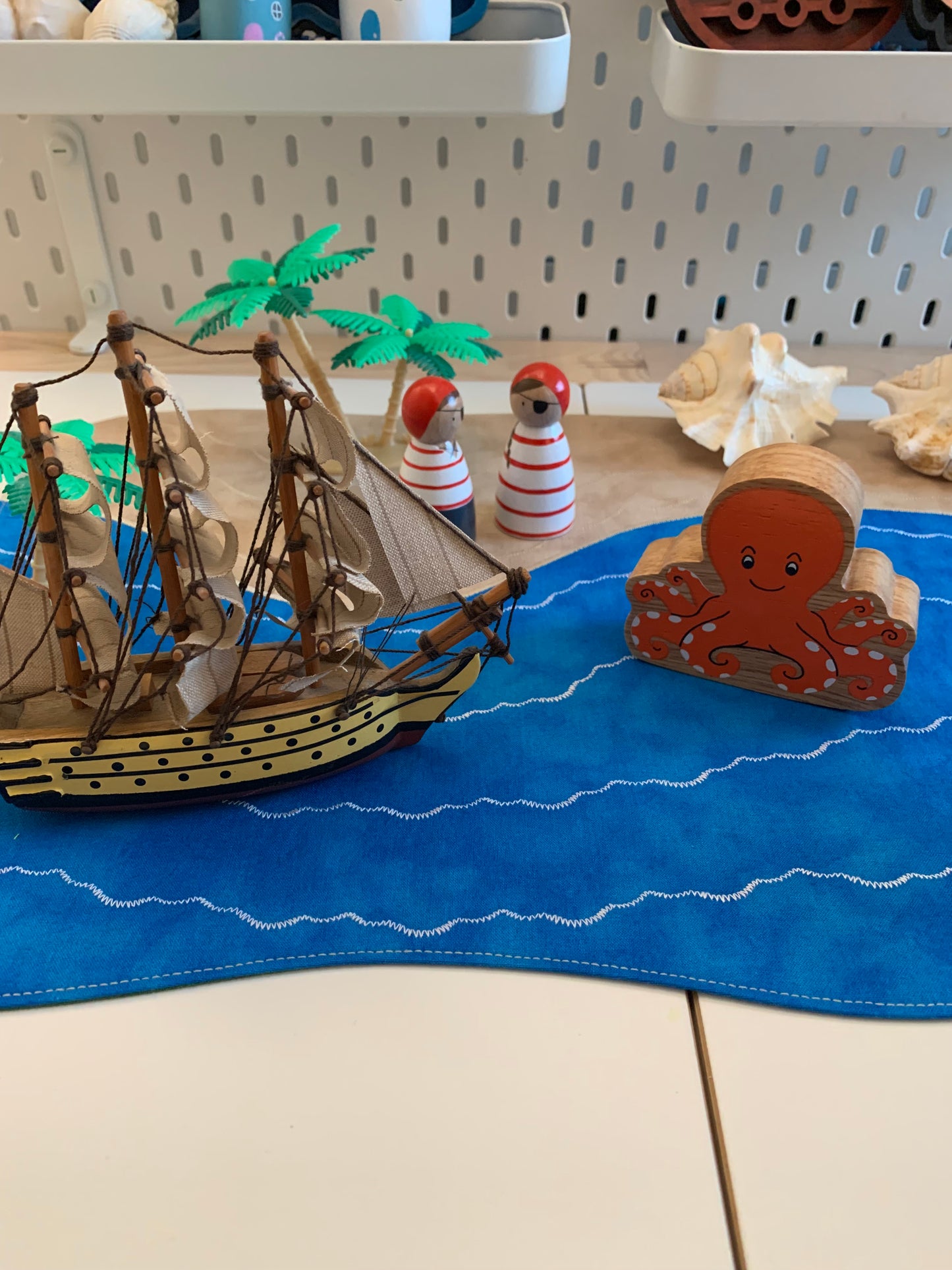 Beach Play Mat - IN STOCK - Large - Dark Green Reverse