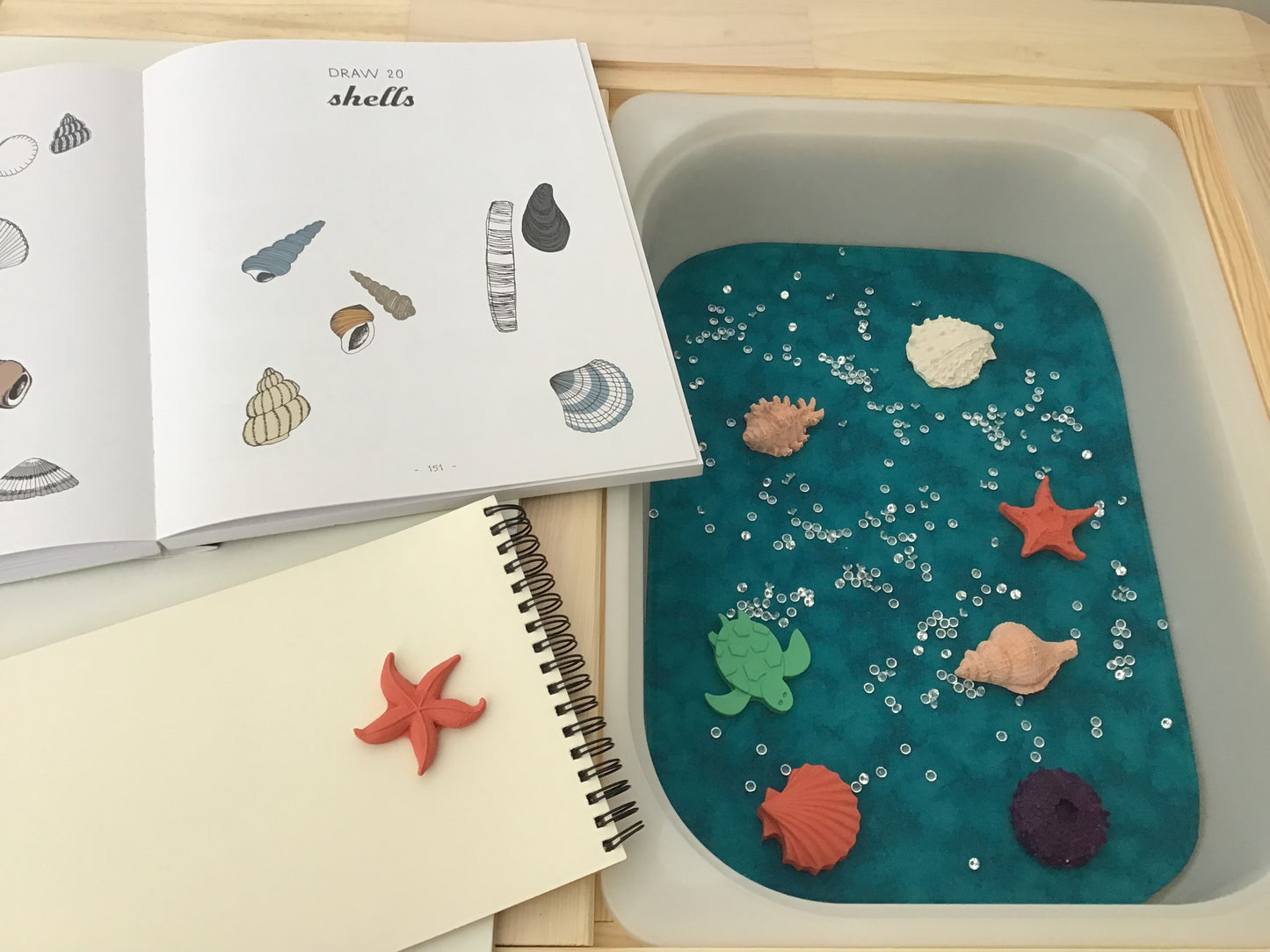 River Tray Play Mat - MADE TO ORDER - Jade reverse