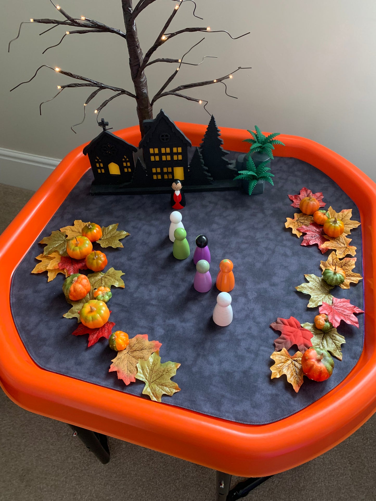 Tuff Tray Play Mat - MADE TO ORDER - Purple & Black