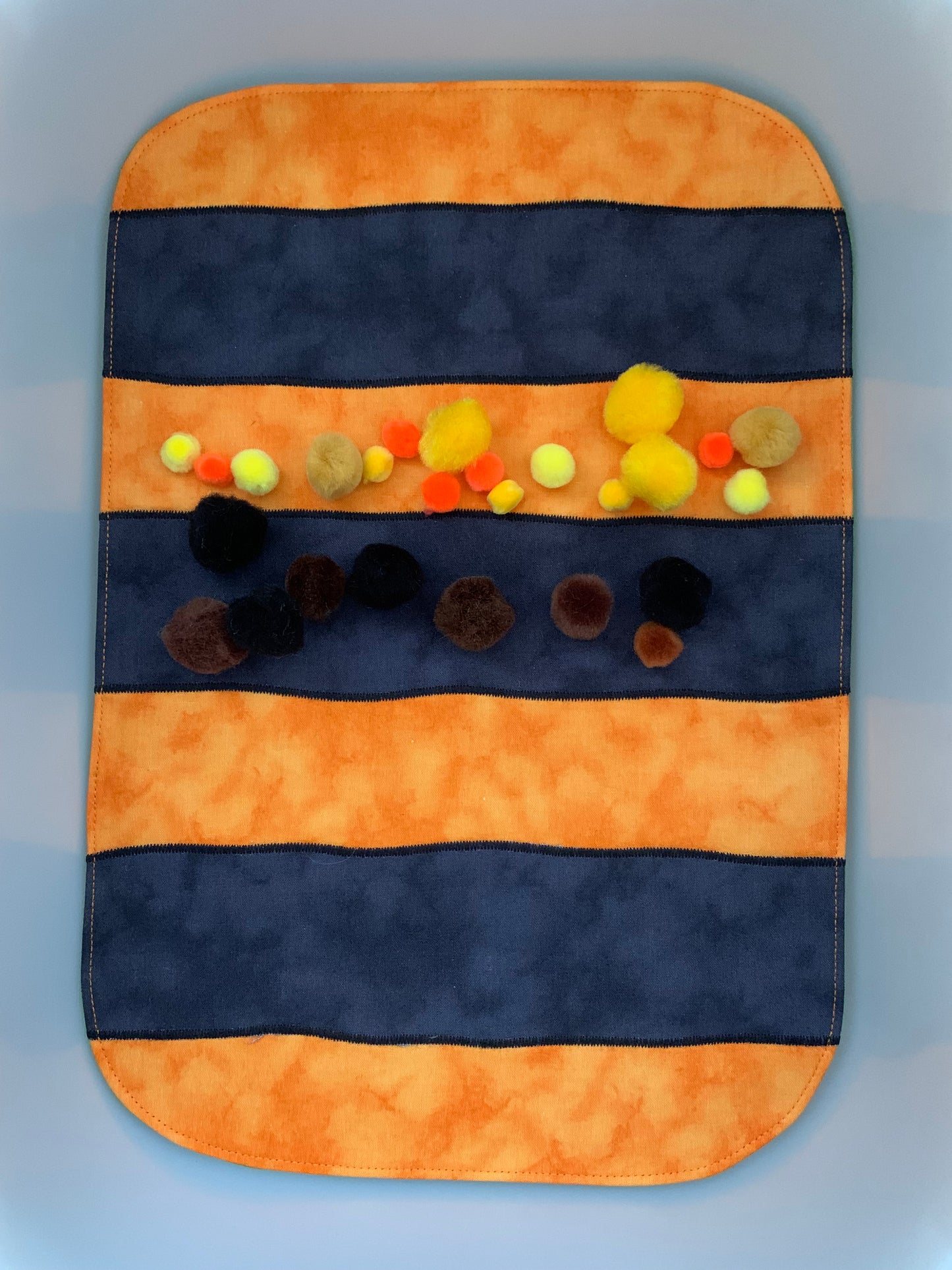 Bee Tray Play Mat - IN STOCK - Light Green Reverse