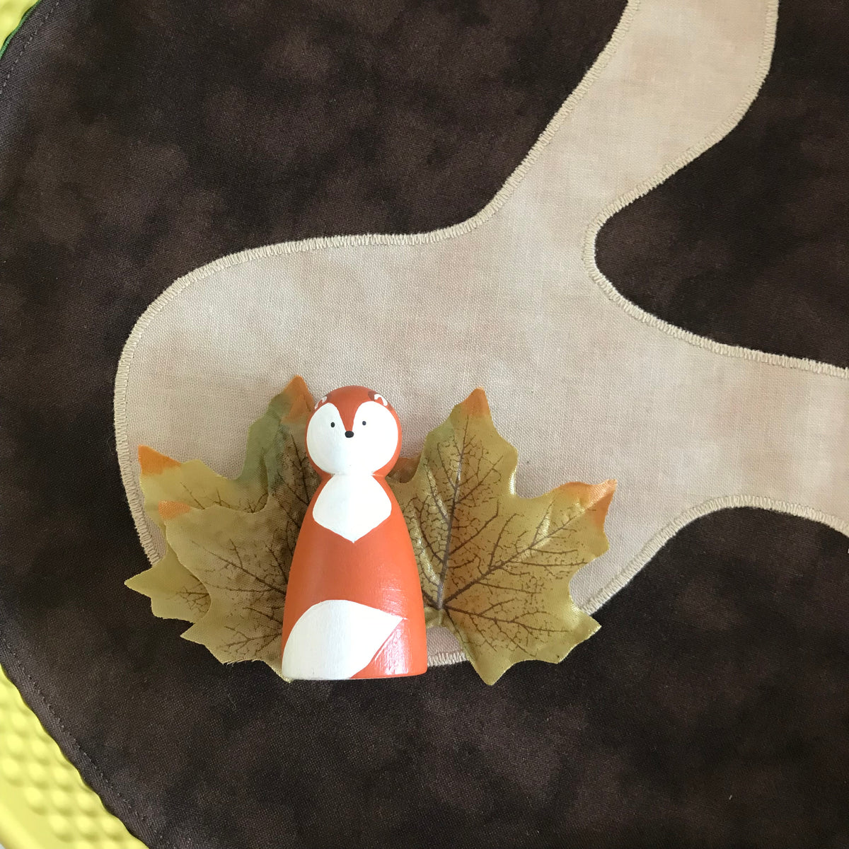 Burrow Circular Play Mat - Dark Green reverse