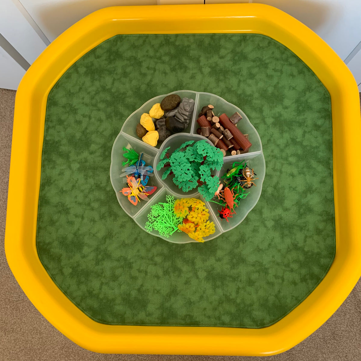 River Adventures Play Mat - Dark Green reverse - Ready to post