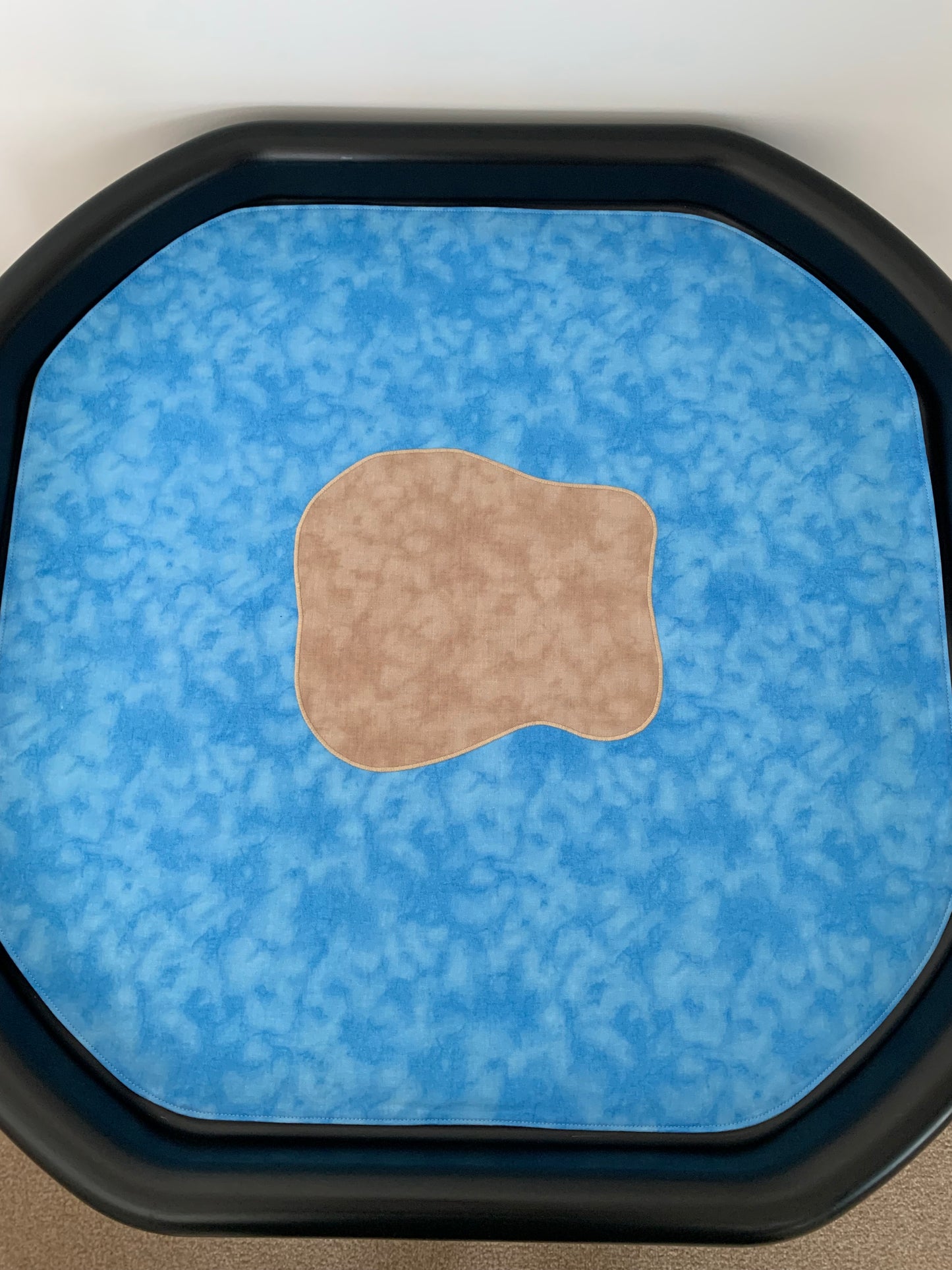 Desert Island Tuff Tray Play Mat - MADE TO ORDER - Light Green Reverse