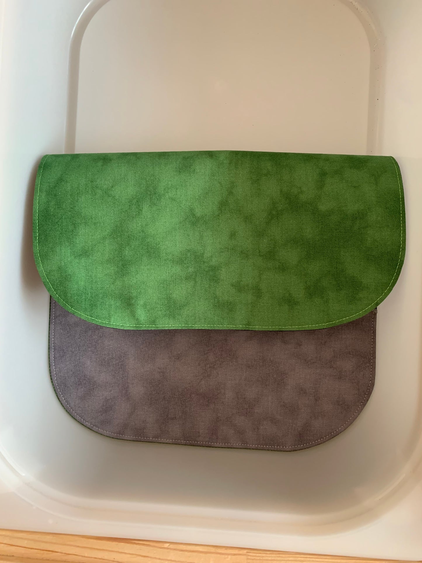 Moon/Rock Play Mat - MADE TO ORDER -  Dark Green reverse
