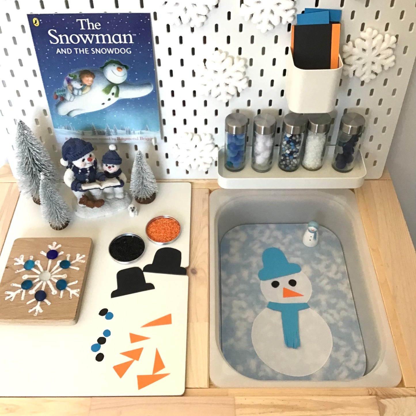 Snowman Play Mat - MADE TO ORDER - Sand Reverse