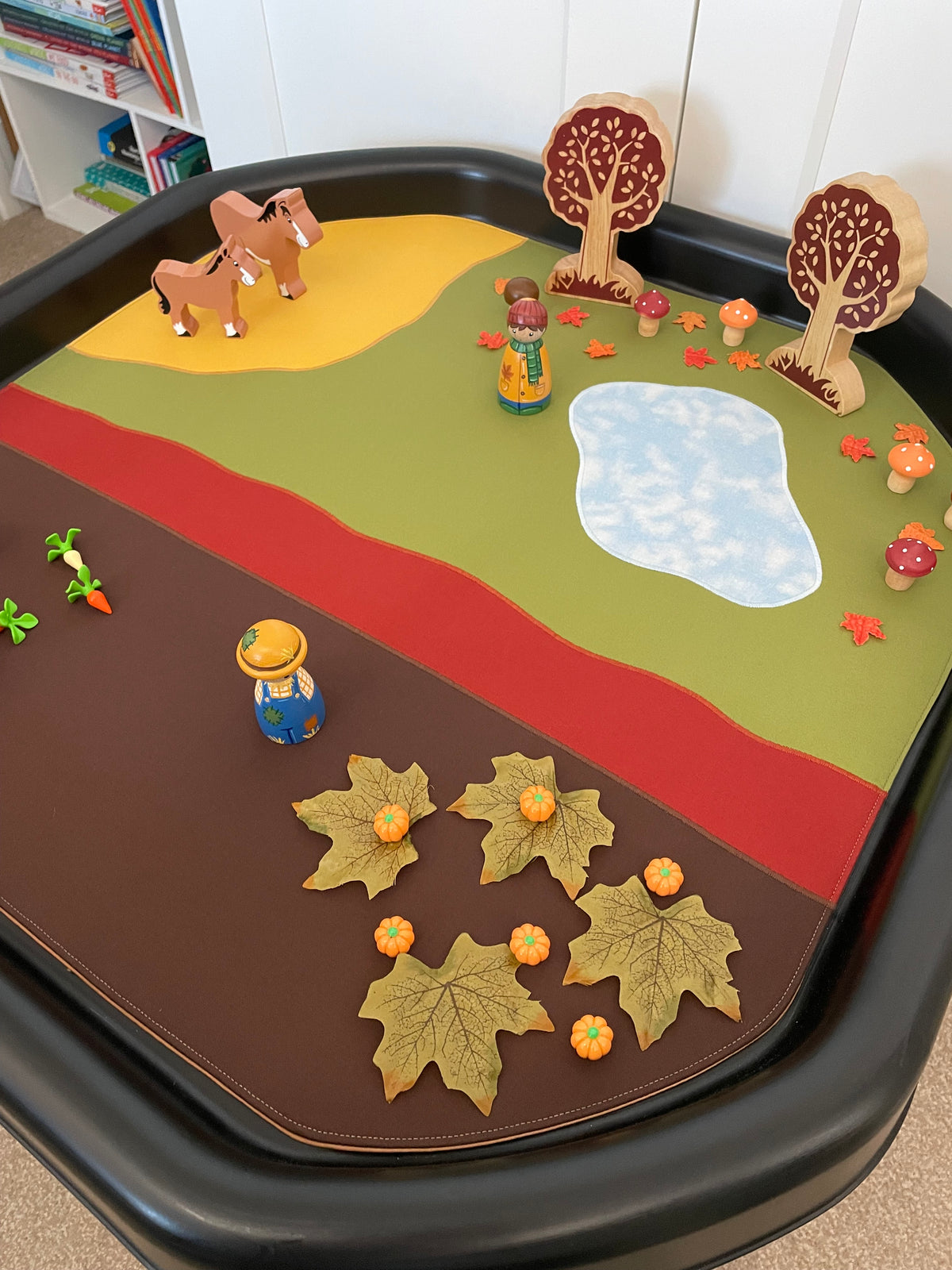 Farm Play Mat - Fawn reverse - Ready to post
