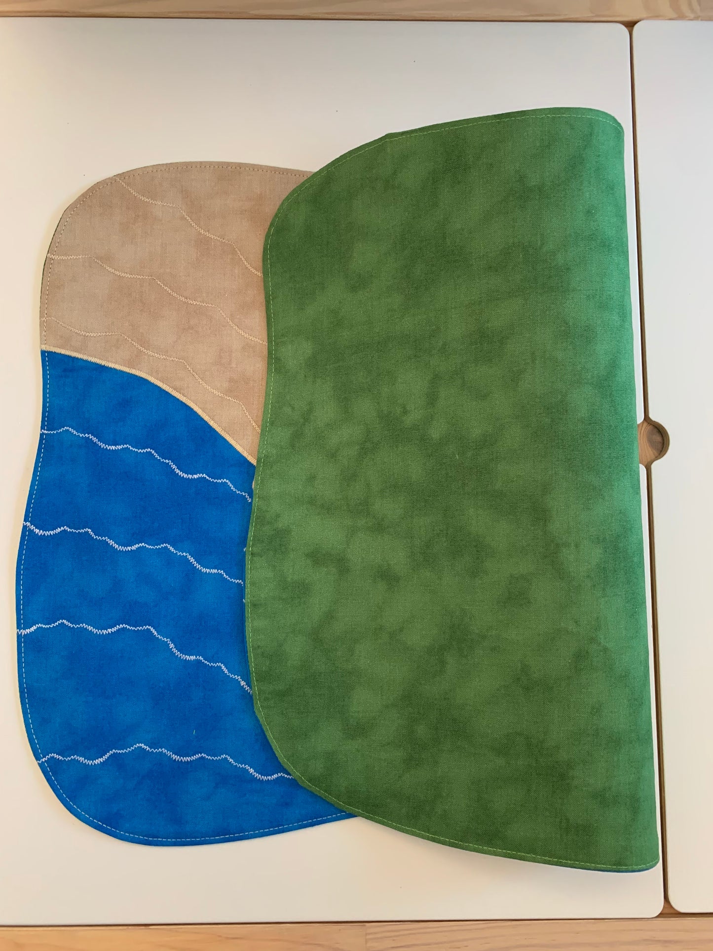 Beach Play Mat - IN STOCK - Large - Dark Green Reverse