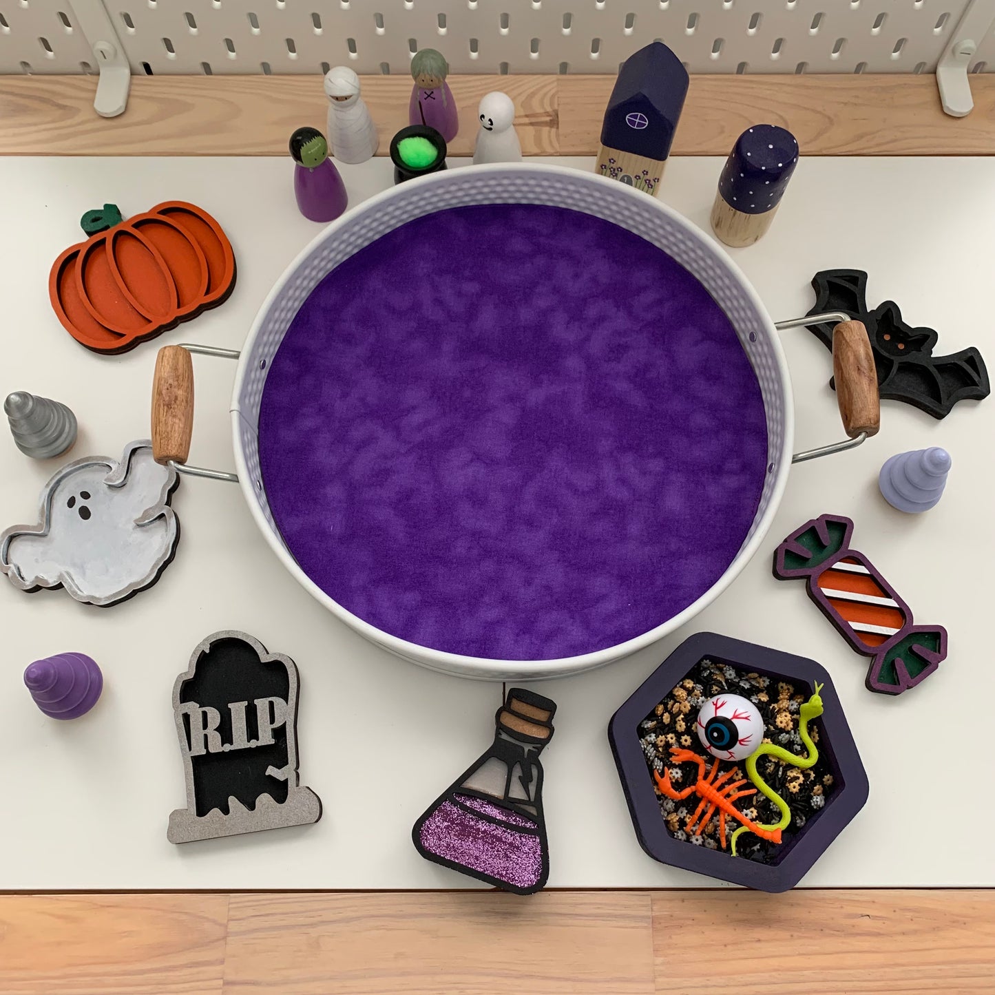 Red & Purple Circular Play Mat - MADE TO ORDER - Reversible Play Mat