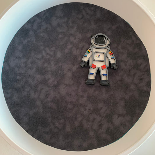 Circular Play Mat - Purple & Black - MADE TO ORDER - Reversible Play Mat