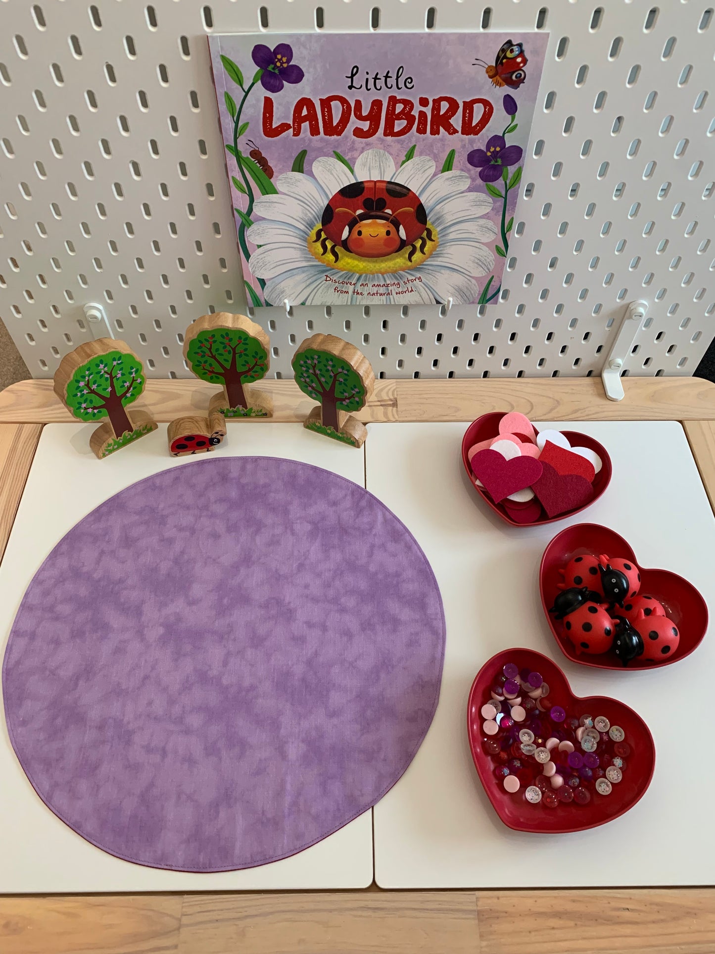 Love Heart Circular Play Mat - IN STOCK - Lilac Reverse