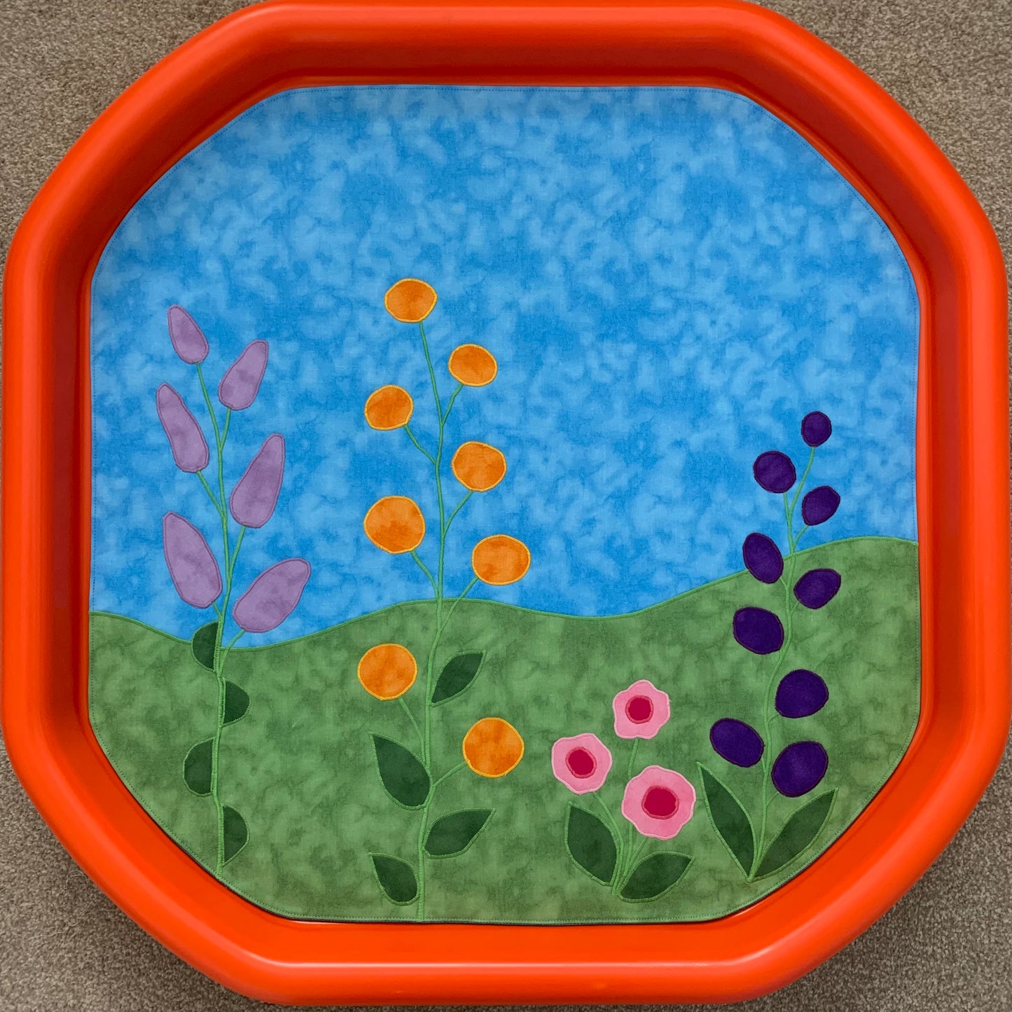 Flower Tuff Tray - Jade Reverse
