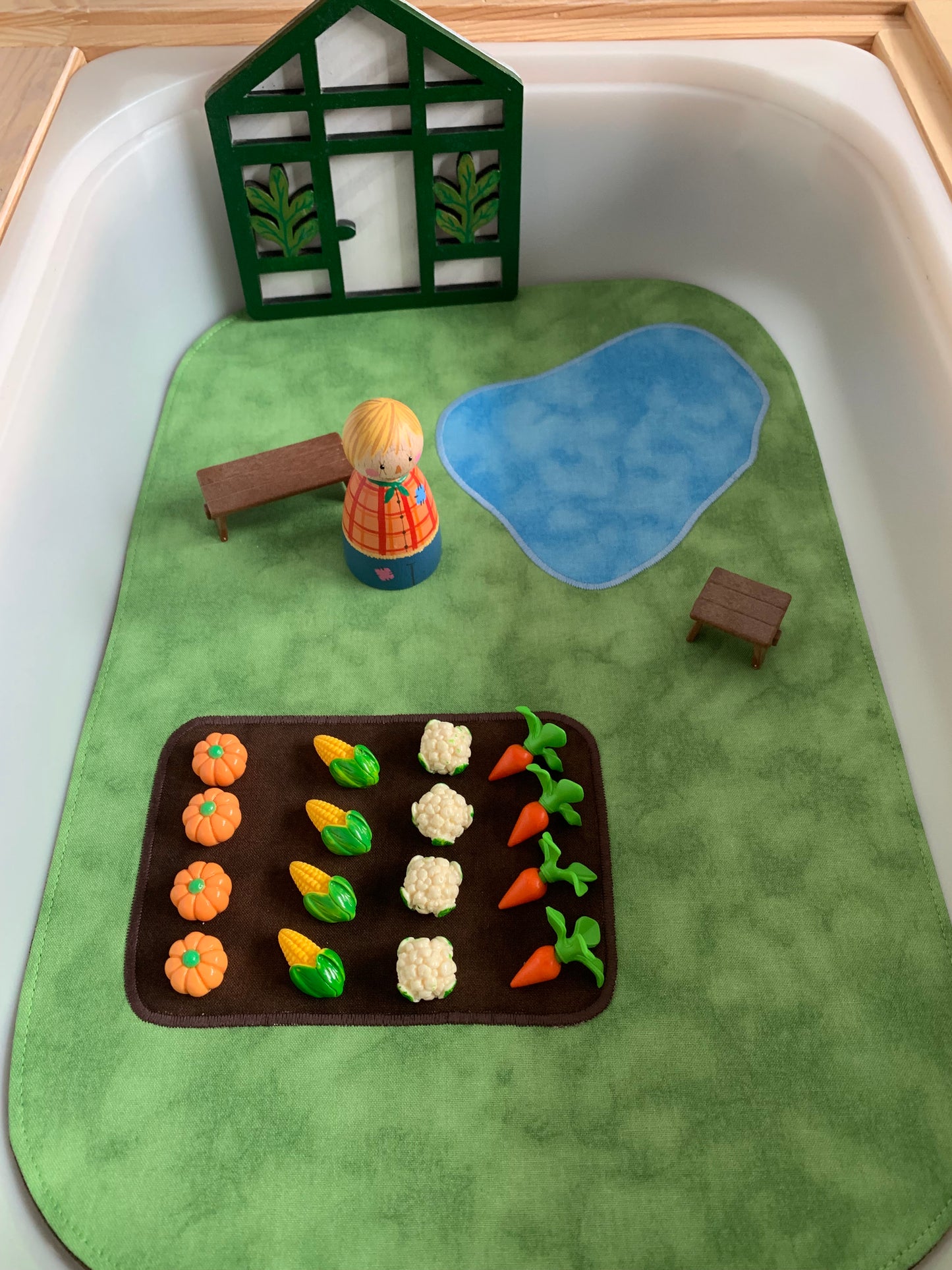 Pond & Mud Patch Play Mat - MADE TO ORDER -  Brown reverse
