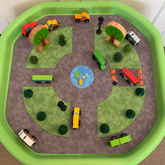 Tuff Tray Play Mat - READY TO POST  - Deep Blue Reverse