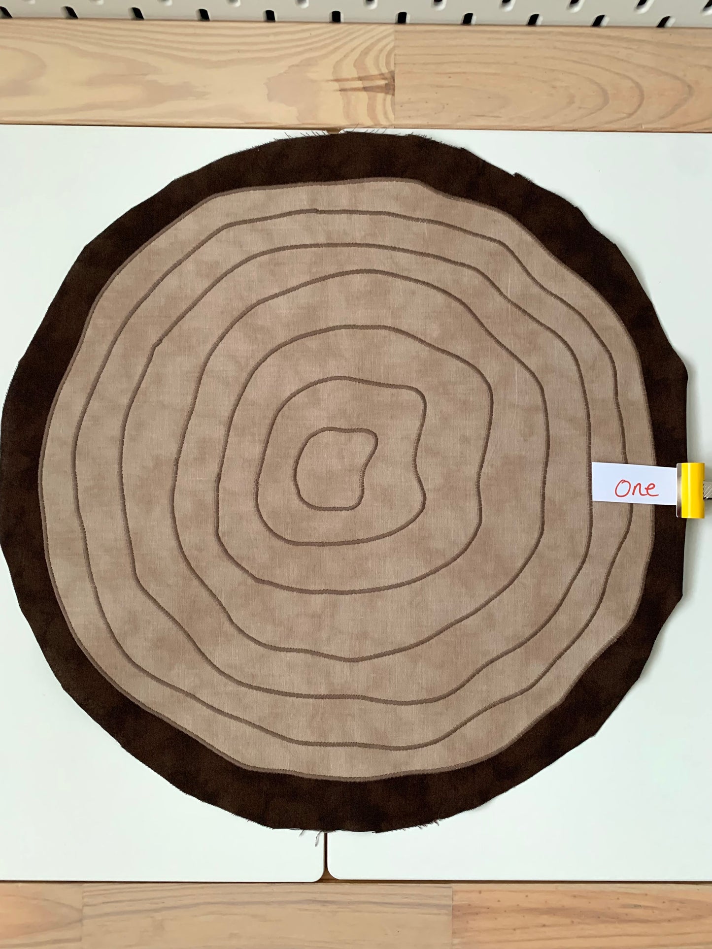 Log Slice Playmat - Unfinished Reverse - Specific Reverse Colour choices possible or will be Dark Green Reverse