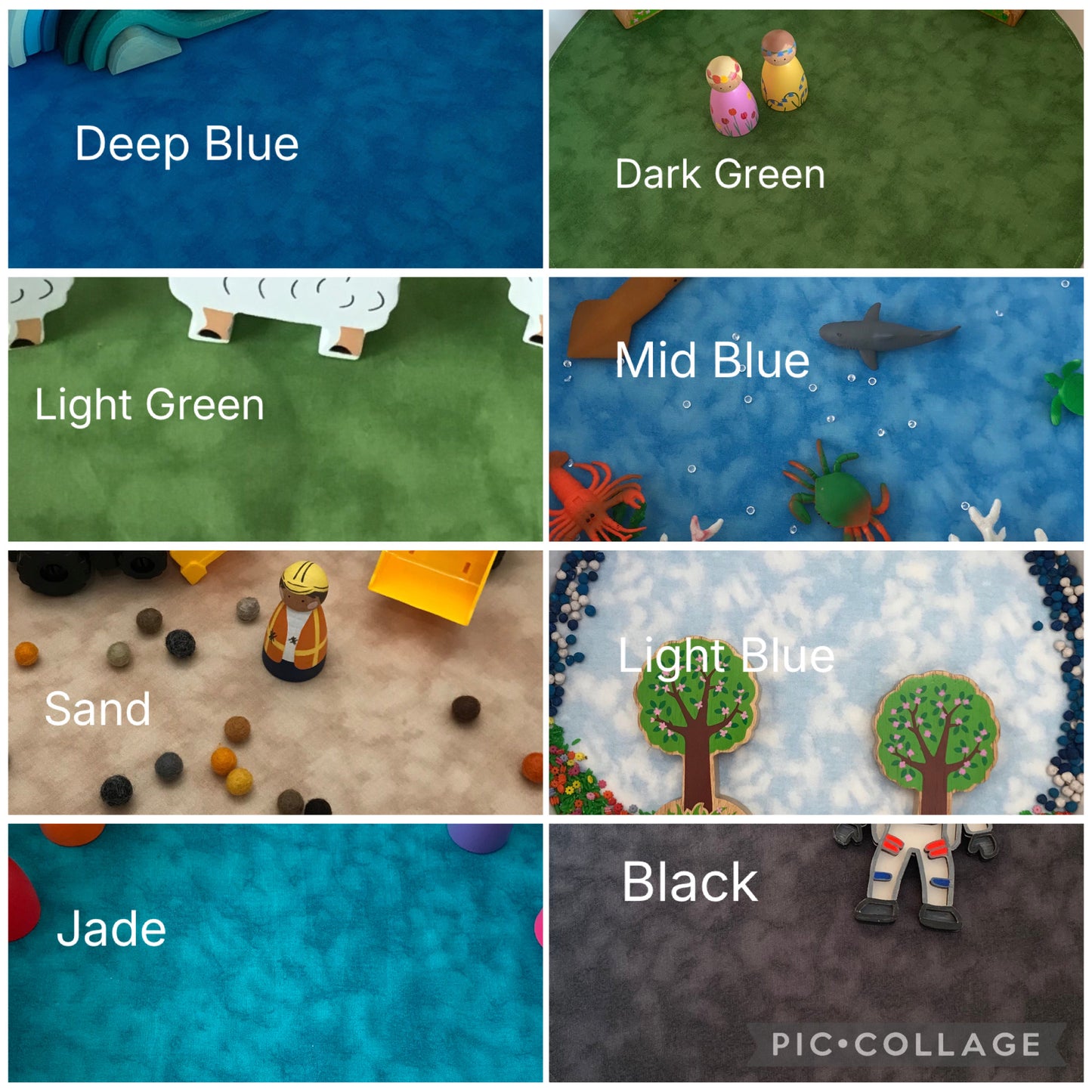 Circular Play Mat - MADE TO ORDER - 🌈 More Colour Options - Reversible Play Mat