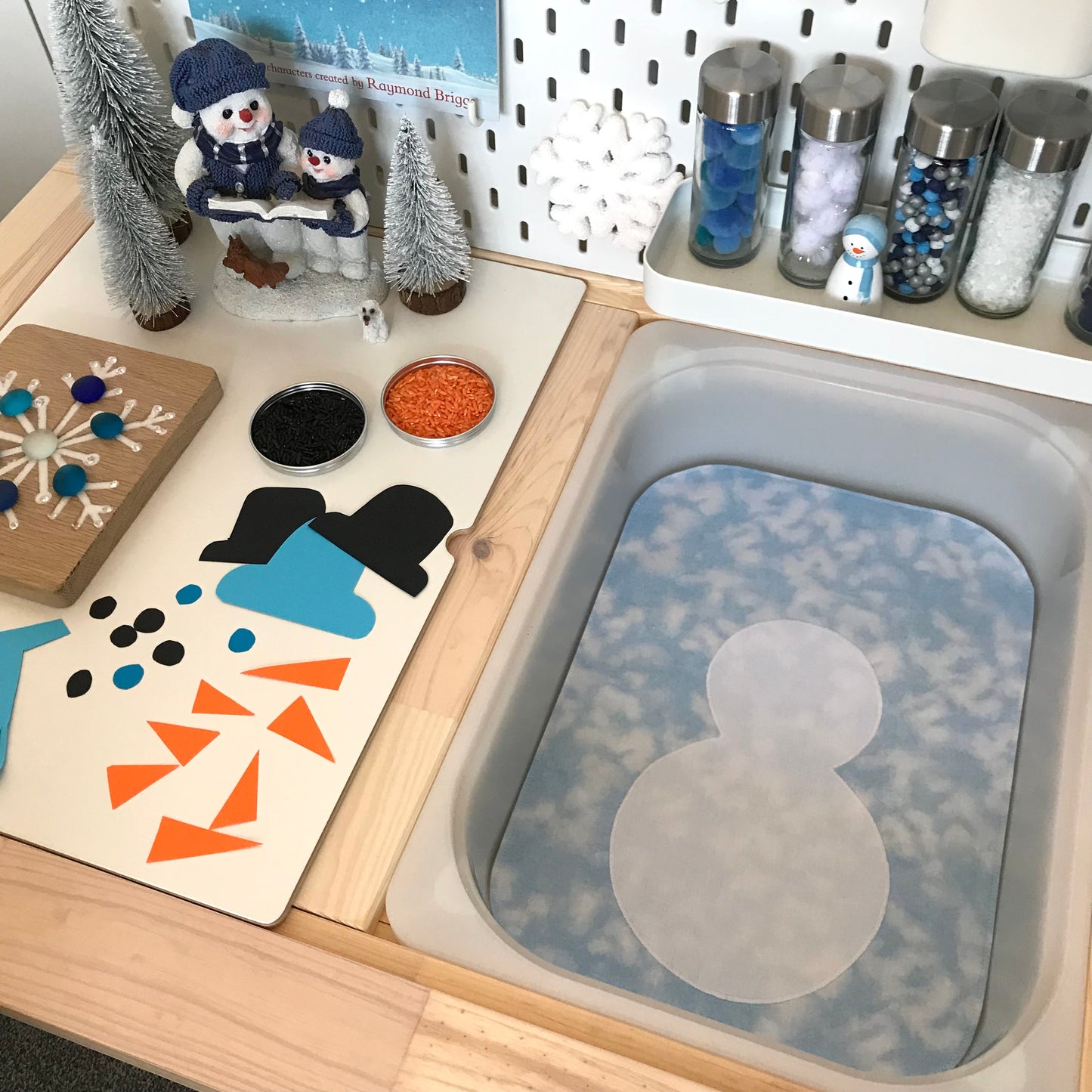 Snowman Play Mat - MADE TO ORDER - Sand Reverse