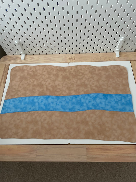 River Play Mat - Grey reverse - Ready to post
