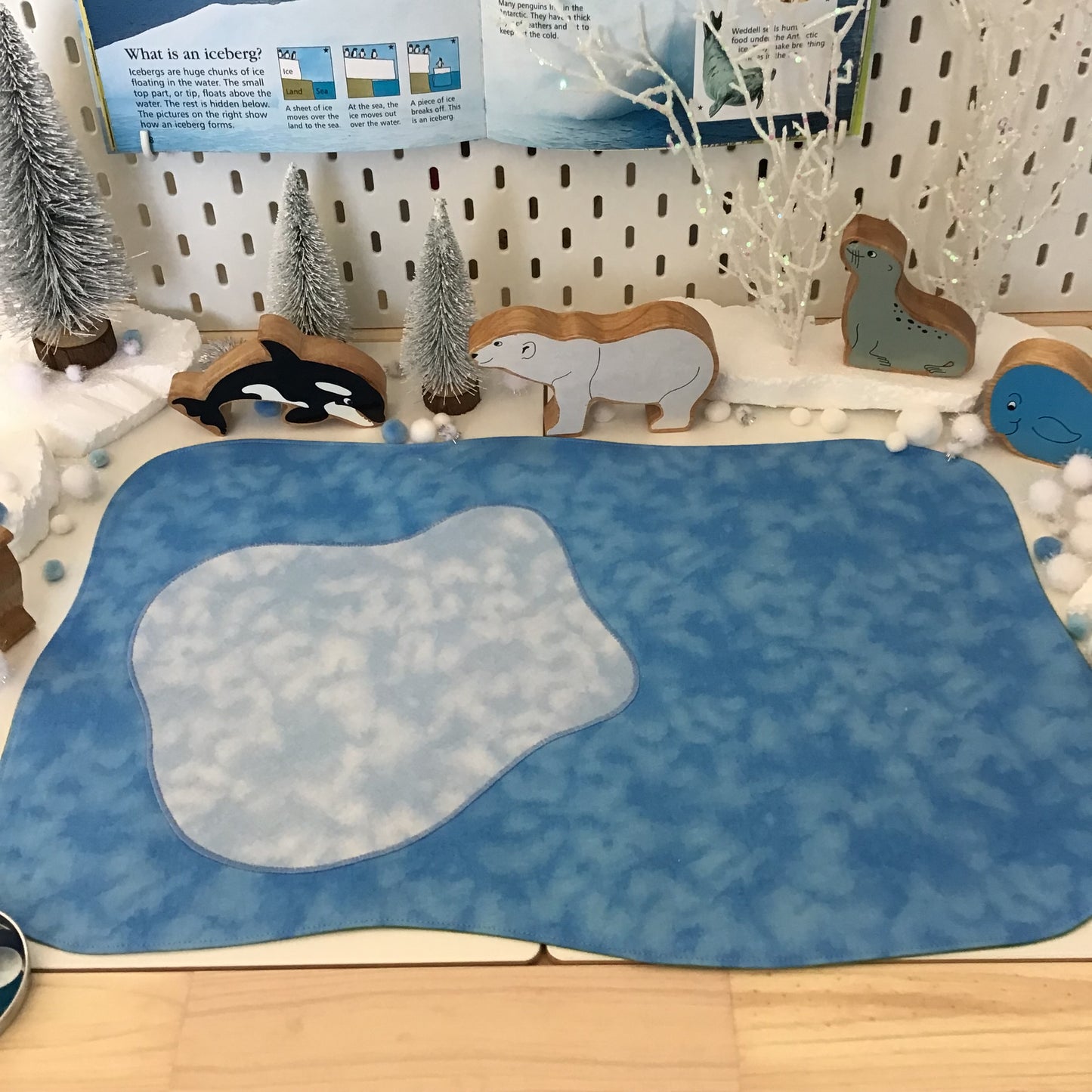Iceberg Play Mat - MADE TO ORDER - Light Green Reverse