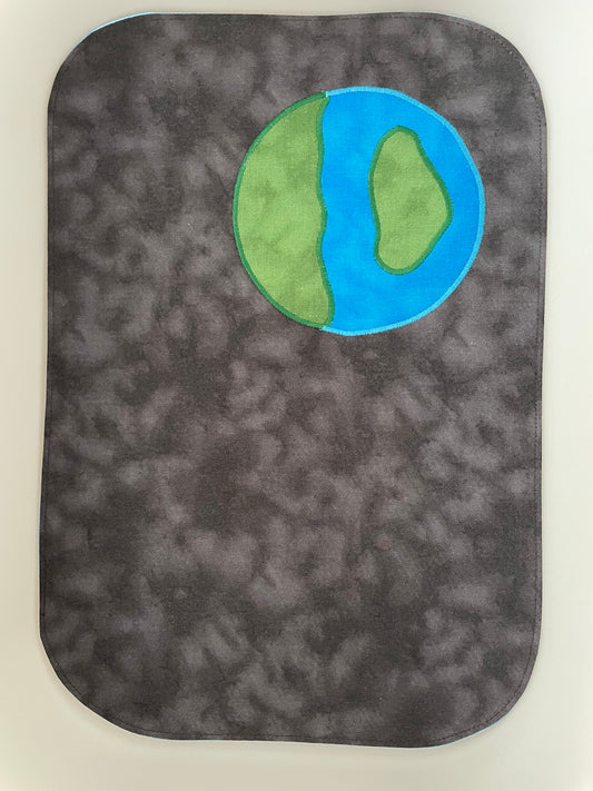 Earth Play Mat Mid Blue reverse - Ready to post