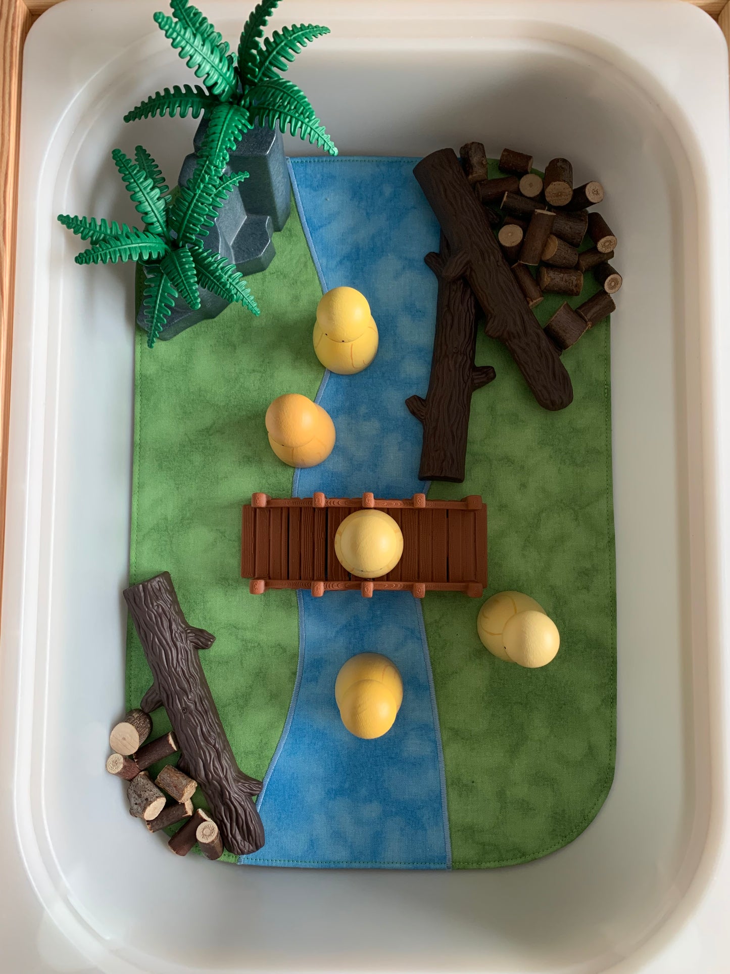 River Play Mat - MADE TO ORDER -  Mid Blue reverse