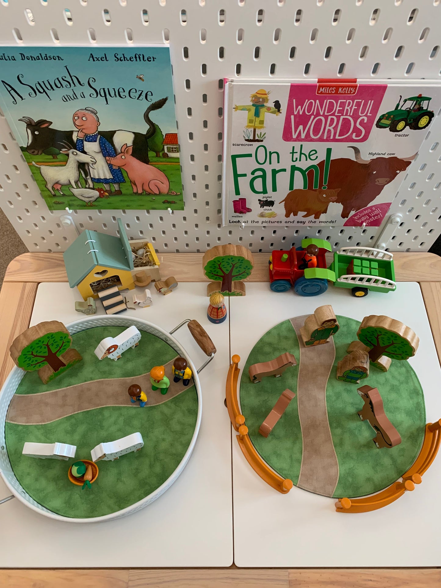 Grass/Field with Path - Circular Play Mat - Jade Reverse