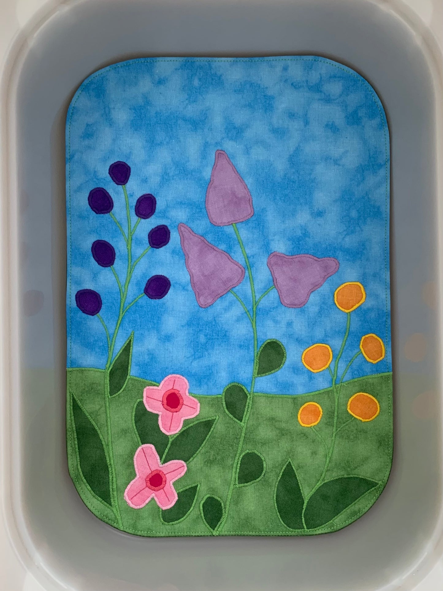 Flowers Play Mat - IN STOCK - Dark Green Reverse