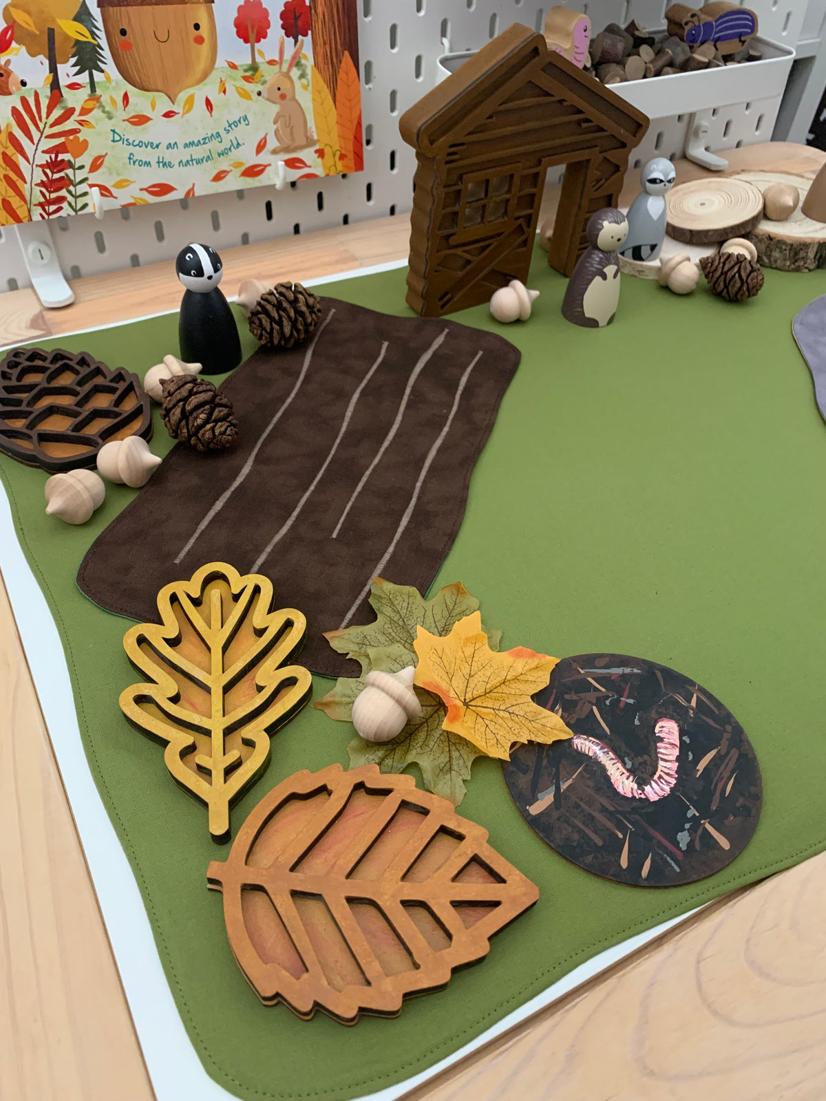 Open Ended Extra Large Play Mat - Reversible Autumn colours