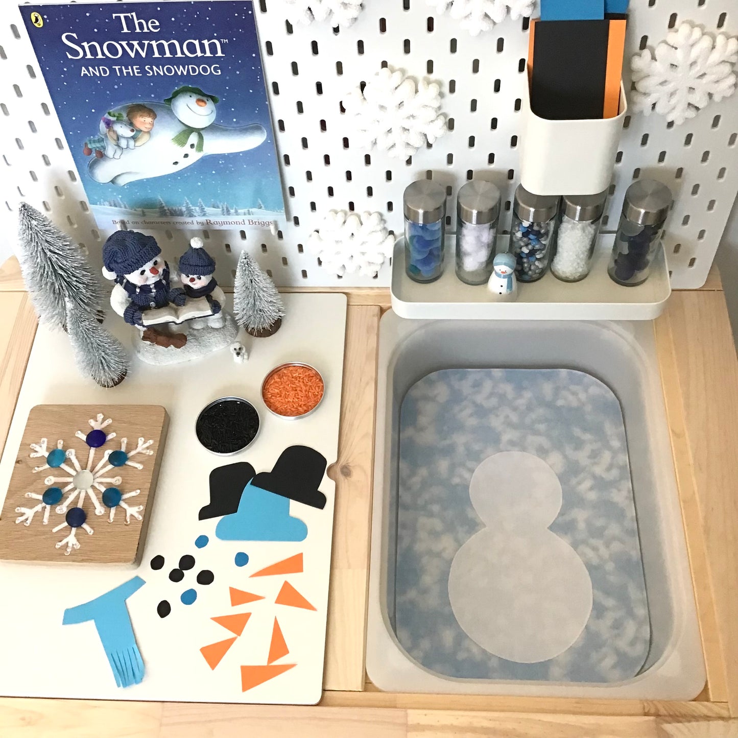 Snowman Play Mat - MADE TO ORDER - Sand Reverse